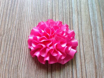 

free shipping 100pcs/lot 15 color flat back 2 inch cabbage satin ribbon flowers DIY carft wedding garment decoration