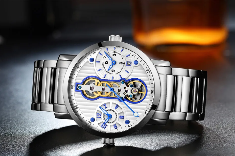 New GUANQIN Creative Men Watch Skeleton Automatic Mechanical Watches Date Luminous Shock Resistant Waterproof Wristwatches Clock (3)