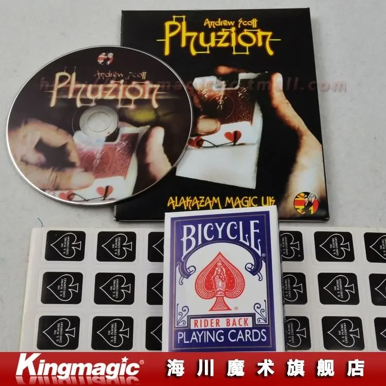 

Phuzion (with DVD) by Andrew Scott and Alakazam/card disappering/magic toys/magic tricks/magic props/as seen on tv/Free shipping