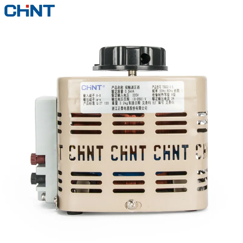  CHINT Voltage Regulator Adjustable Transformer 500w 220v Single-phase 0v-250v TDGC2-0.5KVA