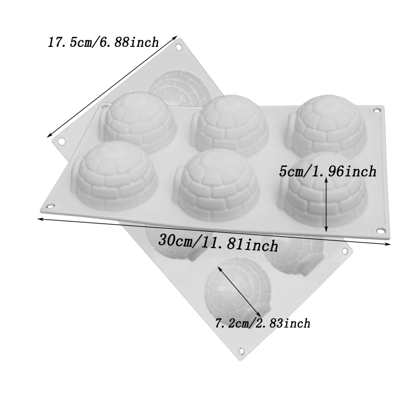 Силиконовые формы 6 полости igloo моноподимы формы для украшения торта инструменты для выпечки тортов Десерт Мороженое мусс