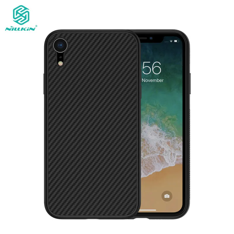 Case for iPhone 12 Mini 11 Pro Max XR Xs Max Nillkin Synthetic Fiber Carbon Fiber PP Plastic Back Cover For iPhone 12 Pro Case