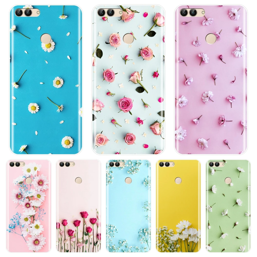 

Back Cover For Huawei P10 P20 P8 P9 Lite 2017 Rose Flower Silicone Phone Case For Huawei P20 Pro P10 P Smart Plus P9 Lite Mini