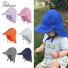 Детские летние аксессуары, новая детская Солнцезащитная шляпа, Пляжная Шляпа-Панама для новорожденных мальчиков и девочек, одноцветная шляпа-ведро, От 6 месяцев до 5 лет