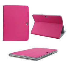 New Fashion (Pink ,Red ,White ) 100% Genuine Leather Case ,Tablet PC Stand Case And Cover For Samsung Galaxy N8000 N8010
