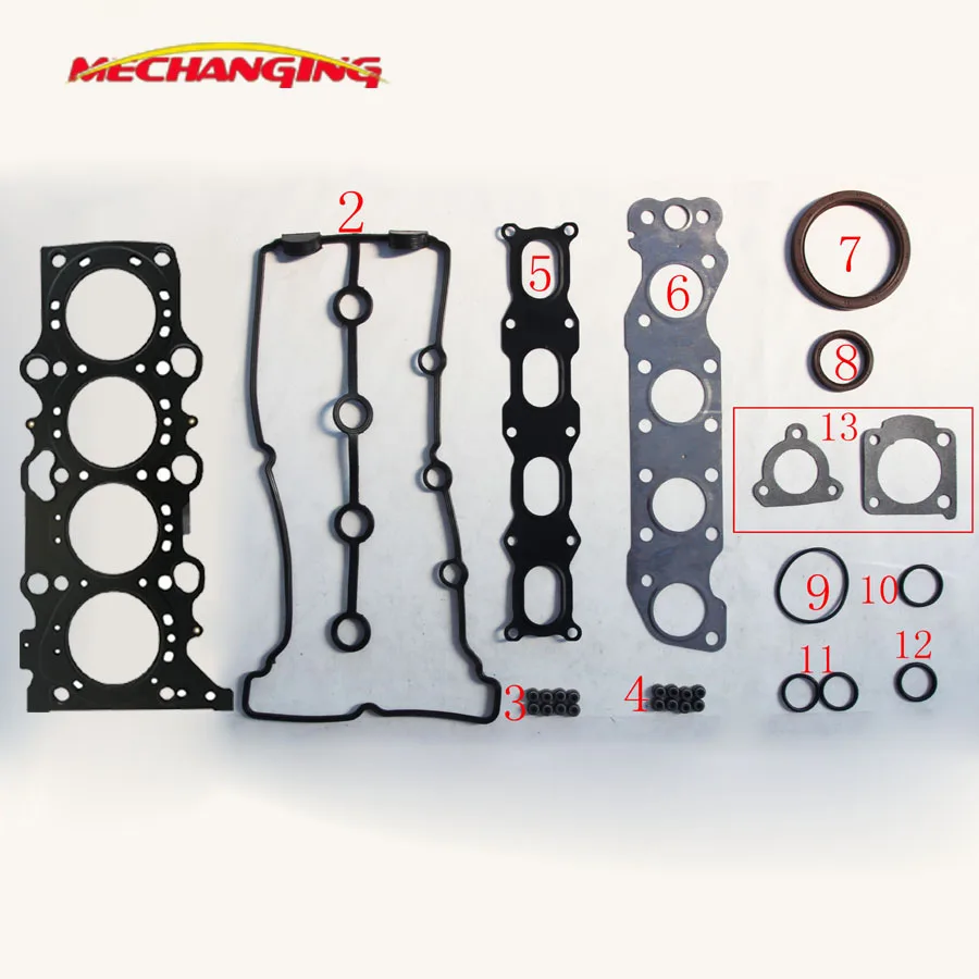 

For SUZUKI GRAND VITARA JIMNY CHEVROLET CRUZE 1.3 M13A M16A Full Set Auto Parts Engine Parts Engine Gasket 11400-69853