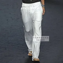 28-38! Новинка Для мужчин одежда модные повседневные свободные штаны модные шаровары брюки с эластичной резинкой Большие размеры певица костюмы