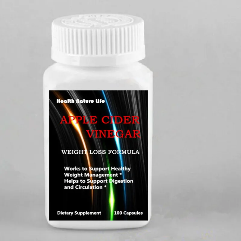 

Organic Apple Cider Vinegar - 100 Capsules For Healthy Weght Loss - Vegan and - Non-GMO - Supports Body Detox