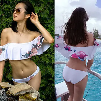 

Ruffled Bikinis Set sexy Push Up swimwear bikini brazilian Padding swimsuit bathing suit beachwear maillot de bain swimming wear