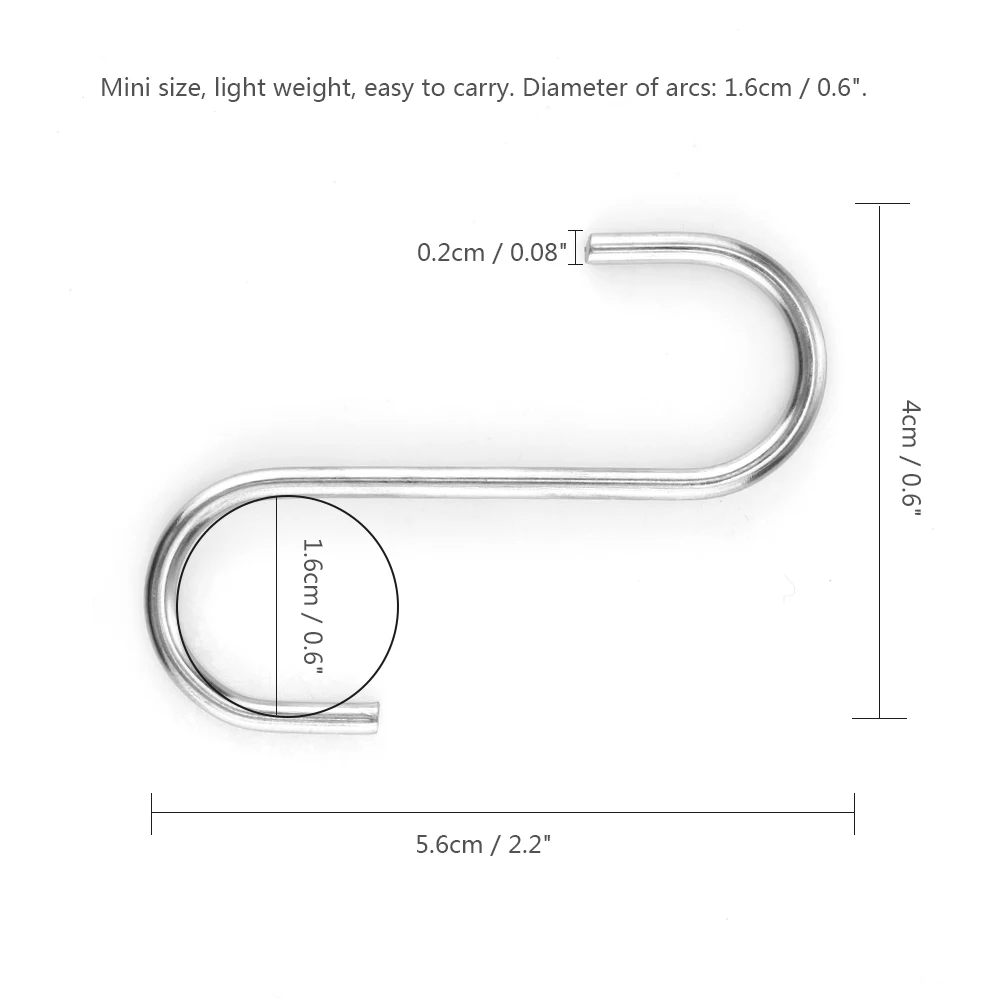 10 шт. металлические s-образные крючки для ванной и кухни Крючки для пальто многофункциональные крючки для хранения крючок из нержавеющей стали