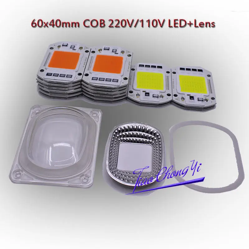 

Best Sellers LED COB Grow White Chip+Lens Reflector 50W 30W 20W 110V/220V For LED Flood Light New