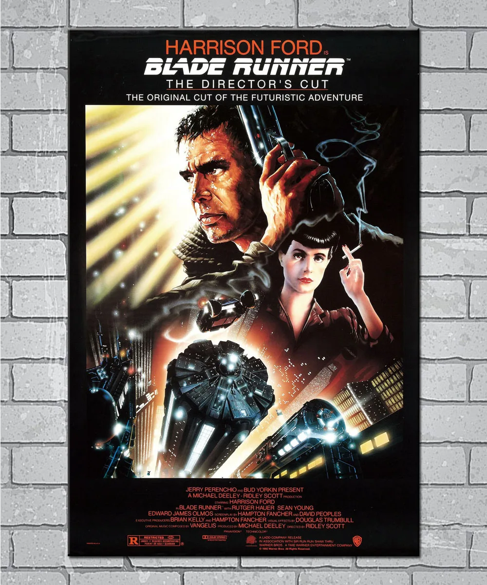 Светлый холст в стиле классического фильма 1982 Blade Runner постер на заказ 24x36 27x40