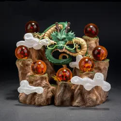 Dragon Ball Z Дракон Shenron + Mountain подставкой + 7 хрустальных шаров ПВХ Цифры Dragon Ball Супер Коллекционная модель игрушки