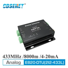 E820 DTU (2i2 433l) módulo de aquisição analógica modbus rtu 433 mhz 1 w rs485 2 canal conversor de coleção controle sem fio