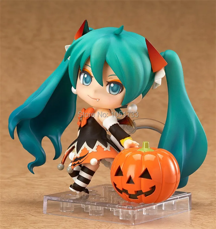 Милый " Nendoroid Vocaloid Hatsune Miku Хэллоуин Ver. 10 см в штучной упаковке ПВХ фигурки Набор Модель Коллекция игрушек#448