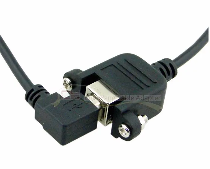 90 градусов угол USB 2,0 Тип B мужчин и женщин M/F УДЛИНИТЕЛЬ кабель для передачи данных Панель Крепление для принтера 0,5 м/1,0 м