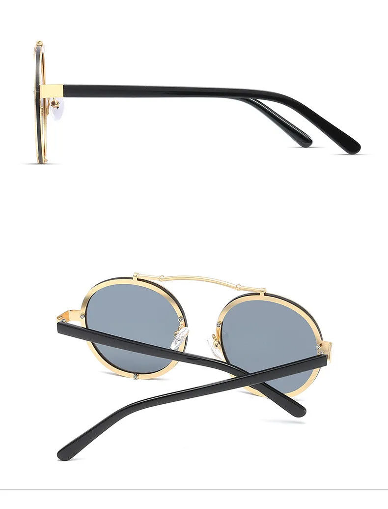 Классические солнцезащитные очки в стиле стимпанк для мужчин и женщин, фирменный дизайн, винтажные круглые солнцезащитные очки в стиле панк, мужские солнцезащитные очки для мужчин s UV400 ray bann
