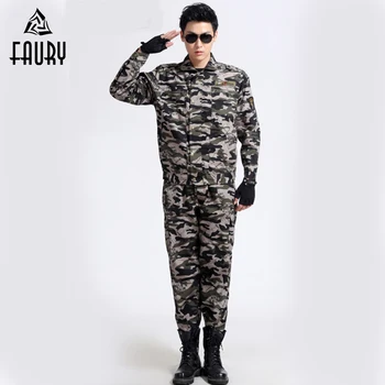 

2018 Men's Military Tactical Uniforms Army Clothing Outdoor Training Camouflage Uniforms Top+pants Two-Piece Sets 12 Colors