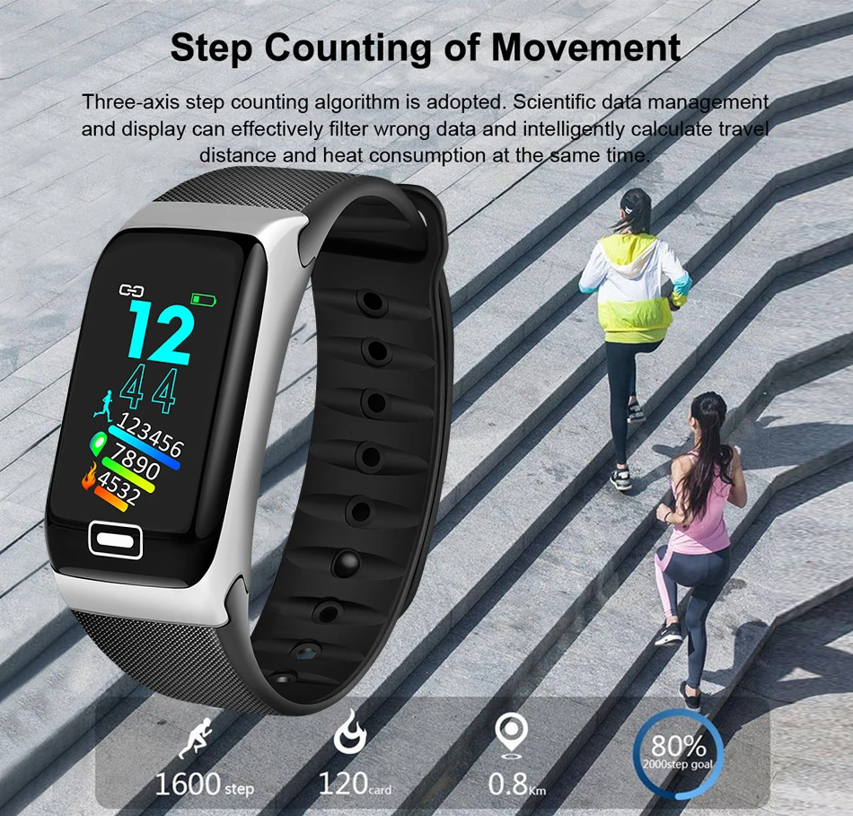 Outdoor Swim Smart Watch Blood Pressure Heart Rate Monitor Health Smartwatch App Run For Apple Xiaomi Huawei PK Fenix 5/Fit 3