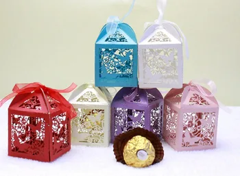 

creative fabulous flowers butterfly story carved candy bag new marriage charm Shower Favor Boxes Wedding Party Gift hold bag