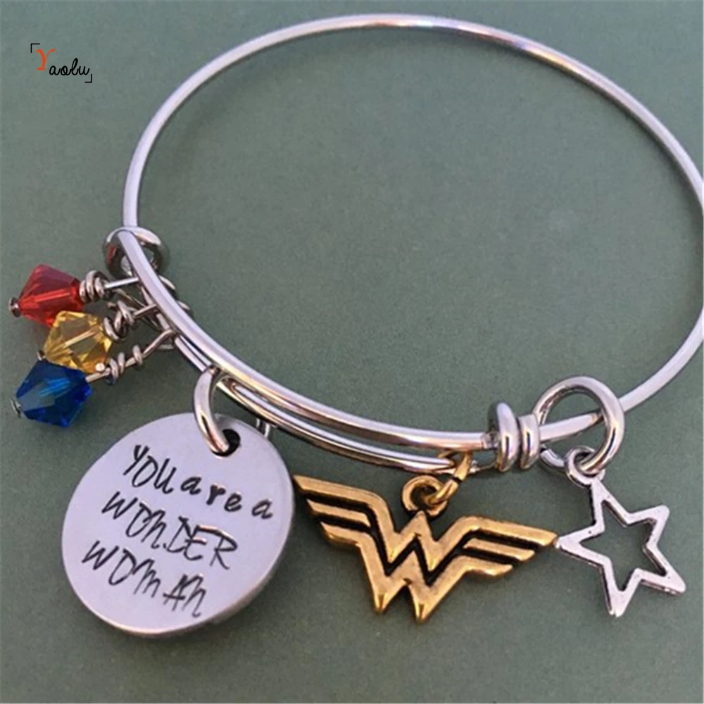 

12piece/lot Wonder Woman: You are a Wonder Woman Bracelet