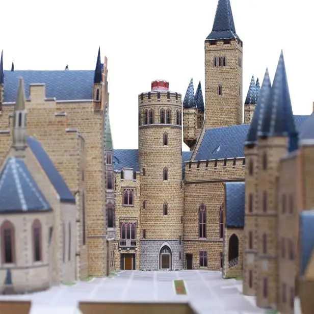 Замок Hohenzollern сделай сам немецкая Бумажная модель 3D развивающие игрушки ручной