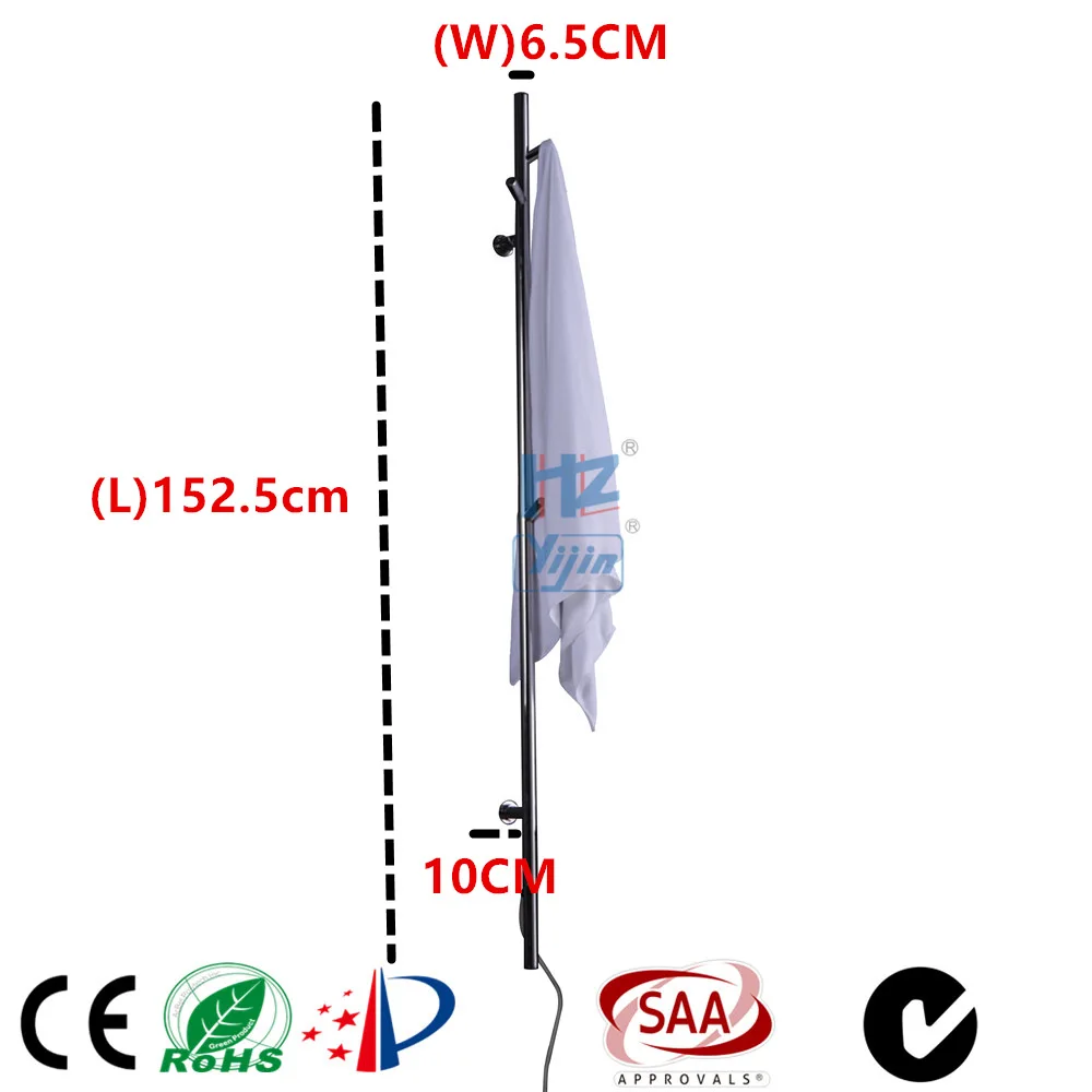 Одиночные бар настенная полка из нержавеющей стали для 304 Полотенца рельса с электрическим подогревом Полотенца сушилка Полотенца теплые HZ-935 с фланцем