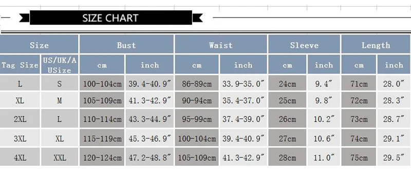 Tribal Brand Clothing Size Chart