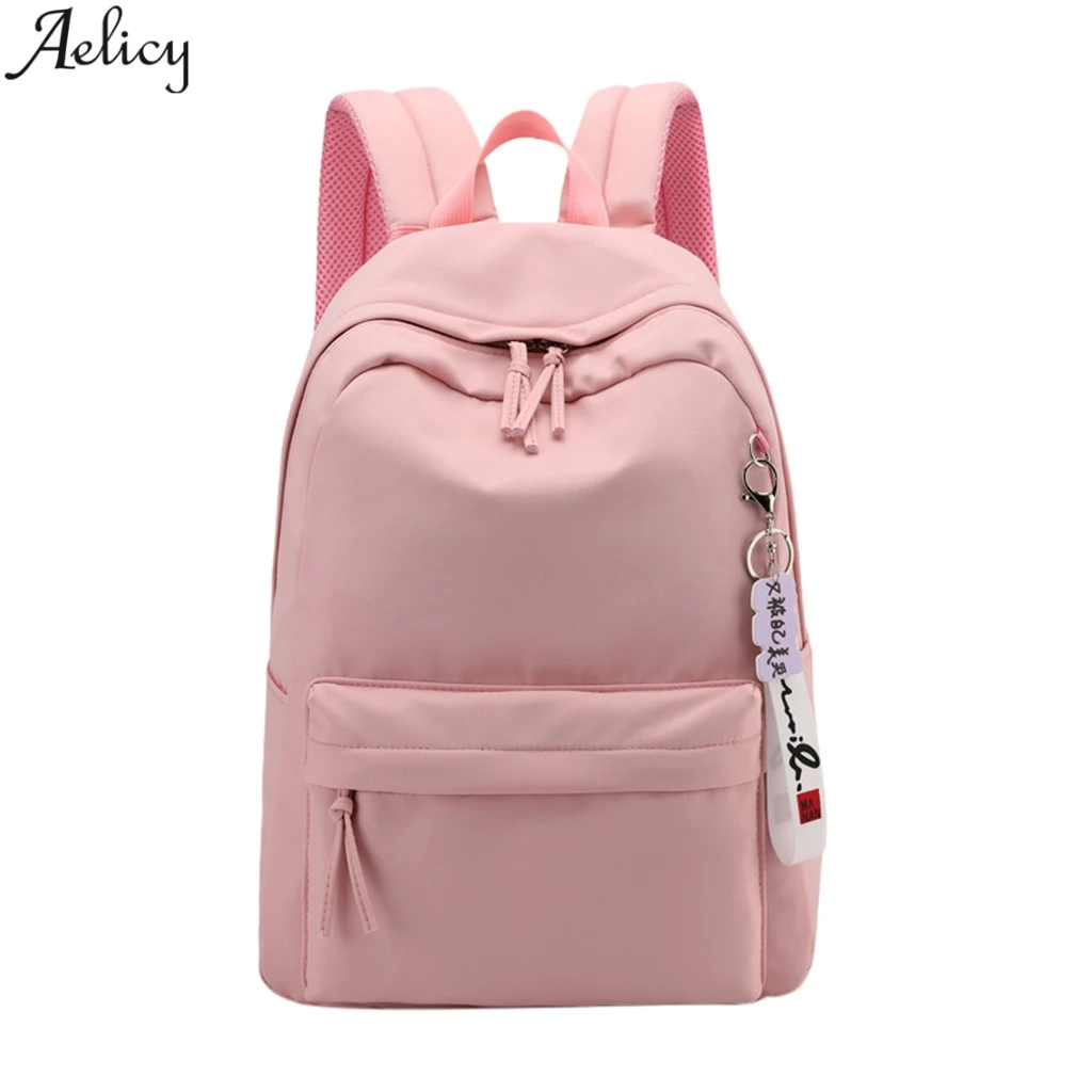 Aelicy Модный женский уличный шикарный нейлоновый рюкзак на молнии Студенческая