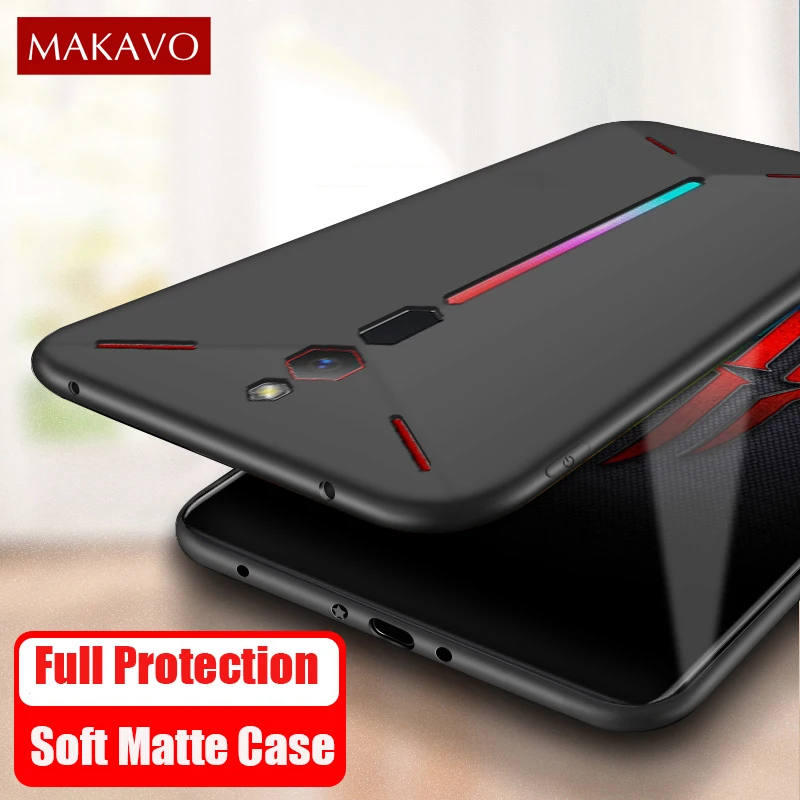 

MAKAVO For ZTE Nubia Red Magic Case 360 Protection Soft Silicone Matte Cover For Nubia Red Magic Phone Cases