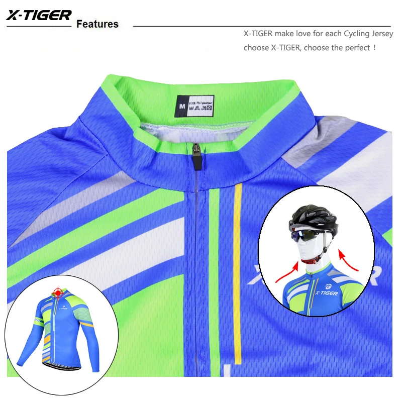 X-Tiger Зимняя Теплая Флисовая велосипедная одежда, сохраняющая тепло, Maillot Ropa Ciclismo Invierno, велосипедная одежда, джемперы для езды на горном велосипеде