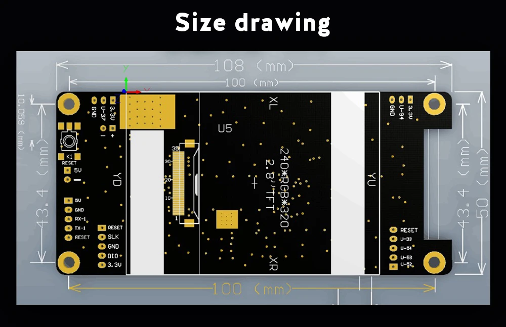 BIGTREETECH TFT 28 сенсорный экран контроллер дисплей RepRap MKS 2,8 для SKR V1.3 мини 3D принтер материнская плата