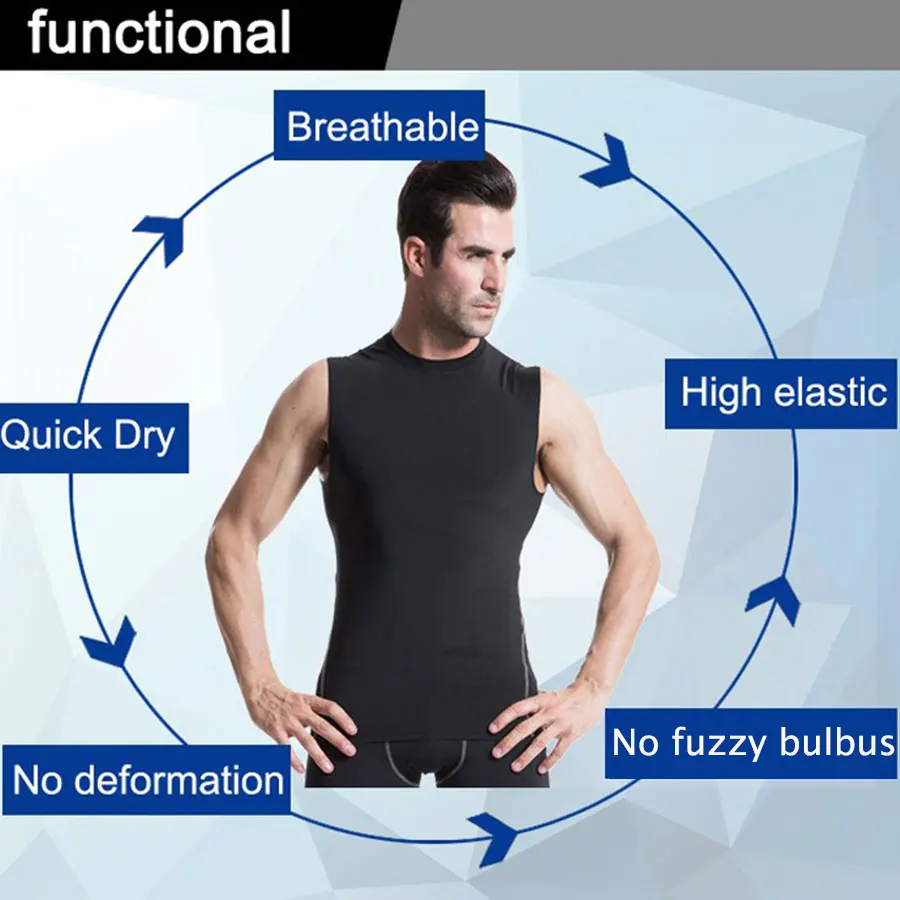 YD 2017 Logo Custom Quick Dry Running Vest Training Workout Tank Top Fitness Tights Gym Men Sport Suit Sleeveless Man's T-Shirt 