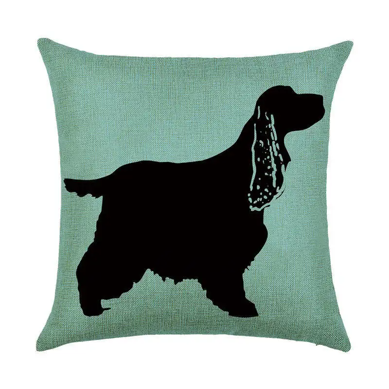 Greyhound Printed Beagle Cushion Cover Farmhouse Decor Animals Pillowcases Black Dogs Throw Pillow Covers Decorative Pillow Case
