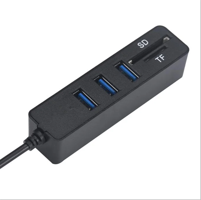 

Mecall Tech 2 in1 Super Speed USB 2.0 3 Port Splitter HUB+USB Card Reader #1425
