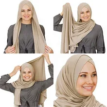 2019 muslim jersey instand hijab scarf for women femme musulman ready to wear hijabs under scarf cap and headscarf two in one
