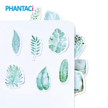 

45 pcs/pack Creative Green Leaves Stationery Stickers Decoration DIY Scrapbooking Diary Album Label Kids Gift Sticker Supply