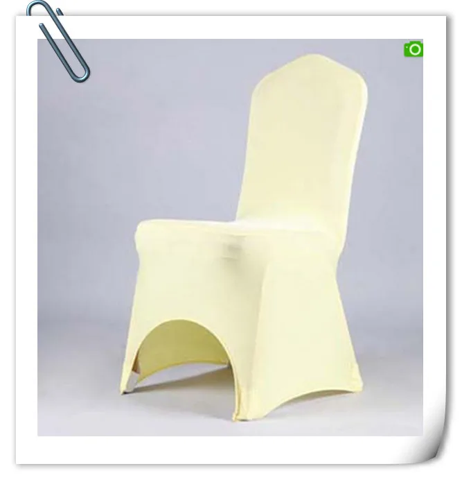 HOT SALE !!! 100pcs Light Yellow Spandex Chair Covers / Lycra Chair