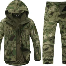 TAD gear тактическая флисовая камуфляжная уличная куртка, комплект для мужчин, армейский спортивный водонепроницаемый комплект одежды для охоты, военная куртка+ штаны