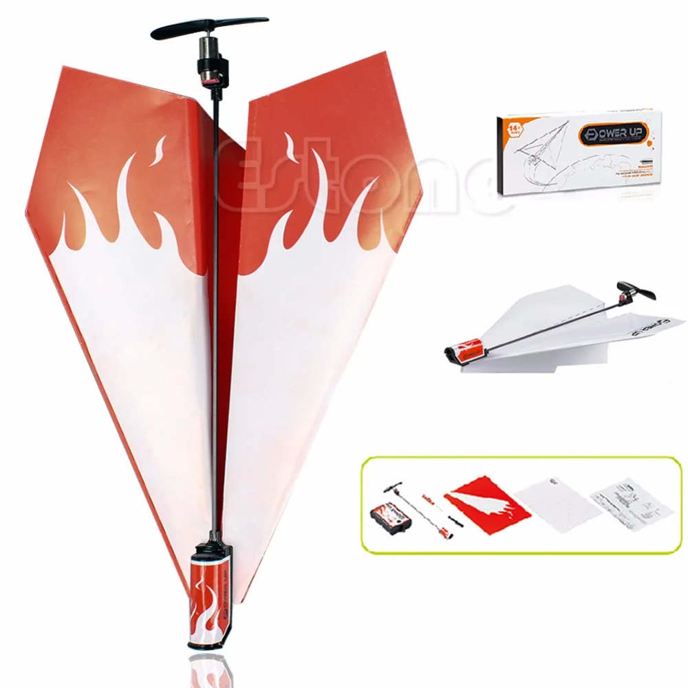

Electric Paper Airplane Kid Conversion Powerup Propeller Gilder Model Aircraft