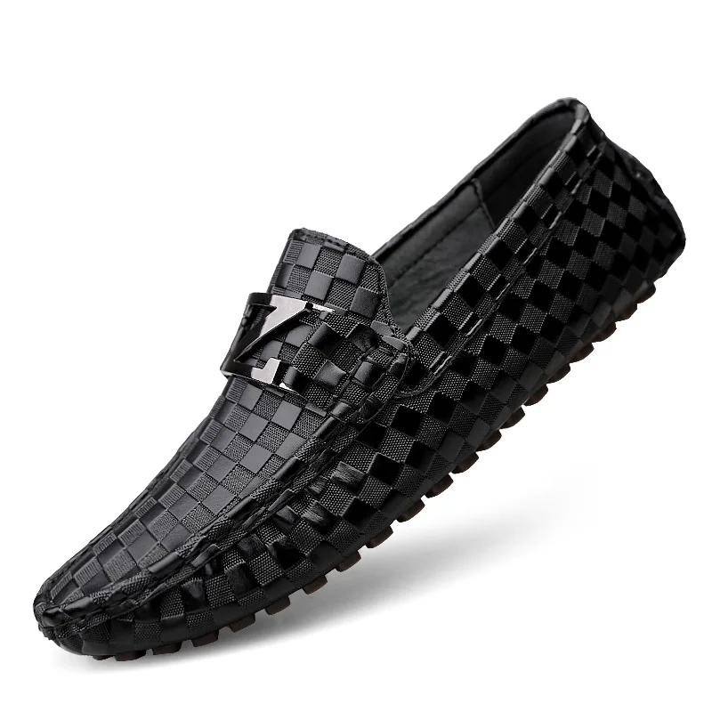 Мужские лоферы из высококачественной натуральной кожи; мужская повседневная обувь на плоской подошве; мягкая удобная легкая обувь для мужчин; коллекция года; мужские кроссовки