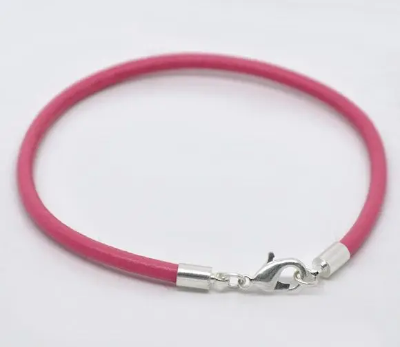 Doreenbeads розница серебряный цвет застежка лобстер розовые браслеты из настоящей