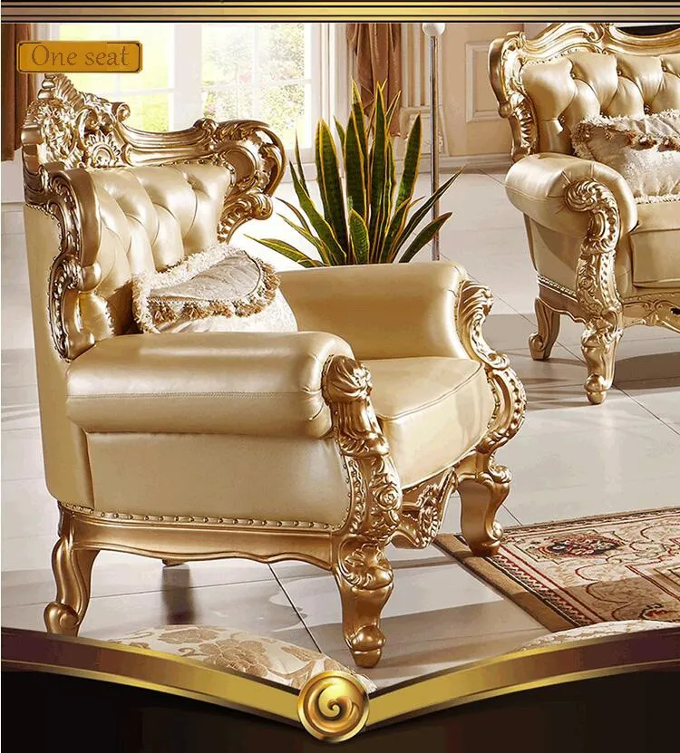 Гостиная современная кожаная софа Европейский секционный диван набор p10077