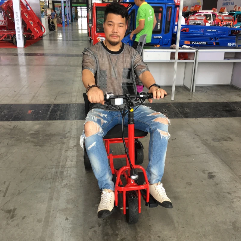 Discount Aluminum alloy folding electric tricycle 8inch and 10inch elderly electric bike can enter the elevator folding electric bicycl 10