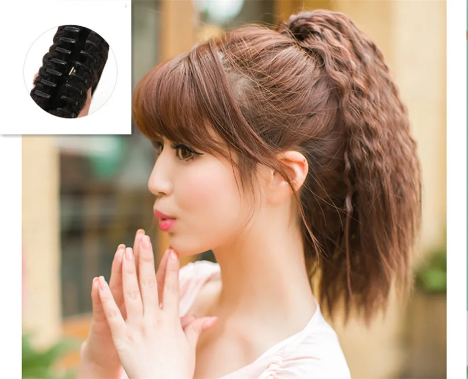 Blonde Short Synthetic Ponytail Clip In Pony Tail Hair Extensions