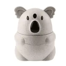 Пшеничная солома мультфильм коала зубочистка держатель коробка ручной пресс автоматическая зубочистка банок база комнаты; декор зубочистки чехол