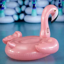 150 см розовое золото надувной плавающий Фламинго труба плот для взрослых плавательный бассейн вечерние игрушки Летний морской надувной кровать кольцо