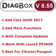 Новинка Diagbox V8.55+ V7.83 полное обновление для Lexia3 PP2000 Lexia-3 Diagbox 8,55 добавить автомобиль Untill диагностический для Citroen/Peogeot