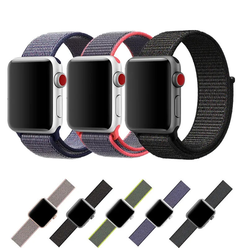 ASHEI Sport Loop ремешок для Apple Watch Band Series 3 2 1 Band 42 мм нейлоновая петля регулируемая застежка сменный ремешок для iwatch