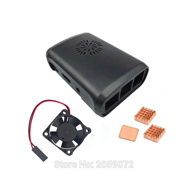 

Raspberry Pi 3 model B ABS case with fan and Copper Coolest heatsinks kit